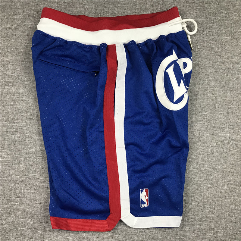 Men's LA Clippers 1984-85 Hardwood Classics Blue Basketball Shorts