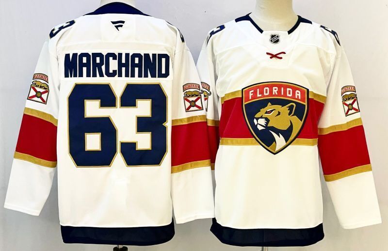 Men's Florida Panthers Brad Marchand Fanatics White Jersey