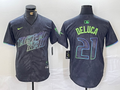 Men's Tampa Bay Rays Jonny DeLuca Charcoal 2024 City Connect Limited Player Jersey