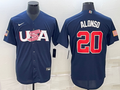 Men's 2023 World Baseball Classic Pete Alonso USA Navy Jersey