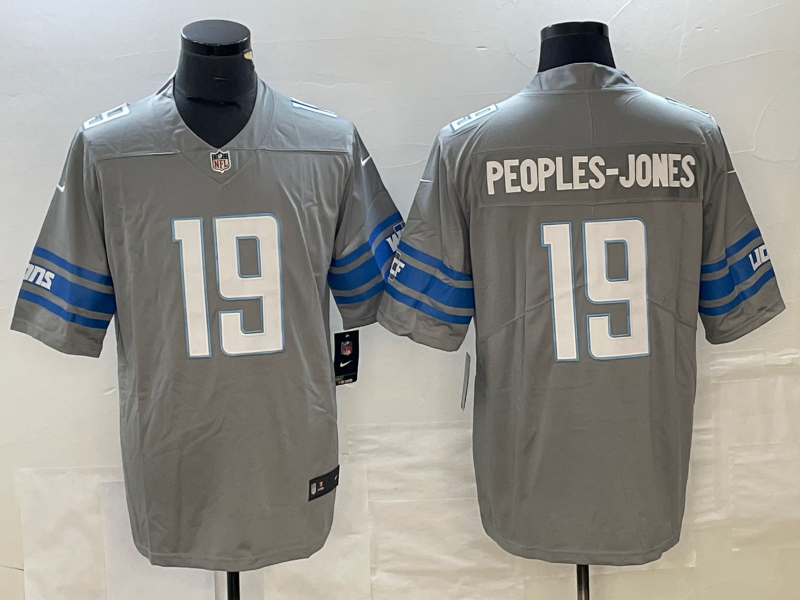 Men's Detroit Lions Donovan Peoples-Jones Gray Game Jersey