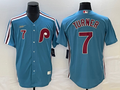 Men's Philadelphia Phillies Trea Turner Blue Replica Team Jersey