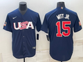 Men's 2023 World Baseball Classic Bobby Witt Jr. USA Navy Jersey