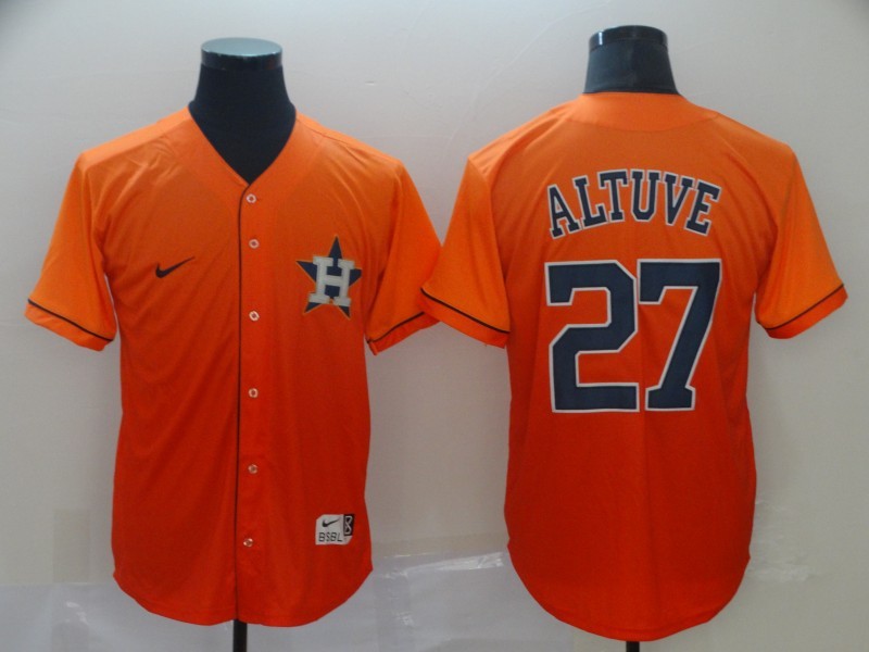 Men's Houston Astros Jose Altuve Orange Game Player Jersey