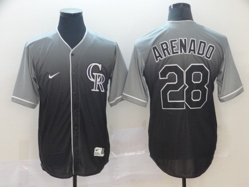 Men's Colorado Rockies Nolan Arenado Gray Gradient Replica Jersey