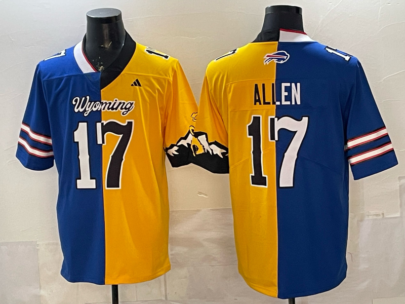 Men's Buffalo Bills Josh Allen Royal/Yellow Game Player Jersey