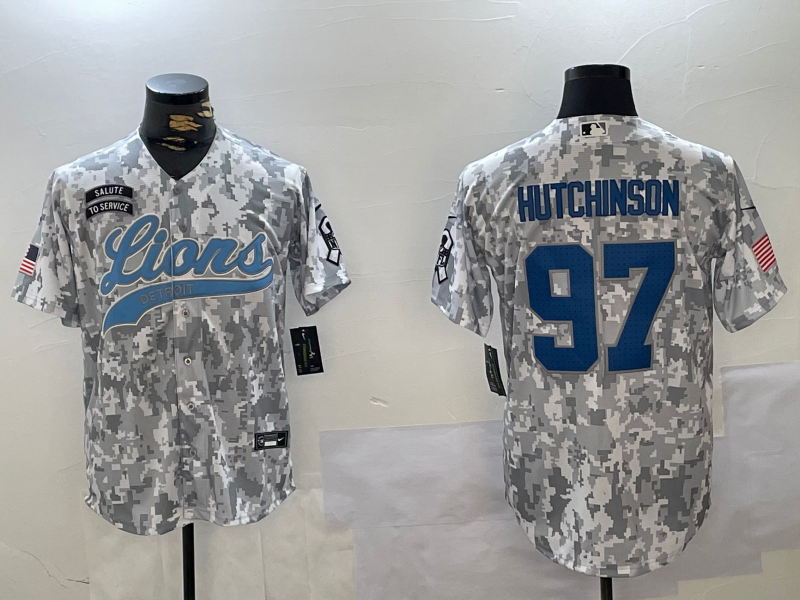 Men's Detroit Lions Aidan Hutchinson Arctic Camo 2024 Salute to Service Player Jersey