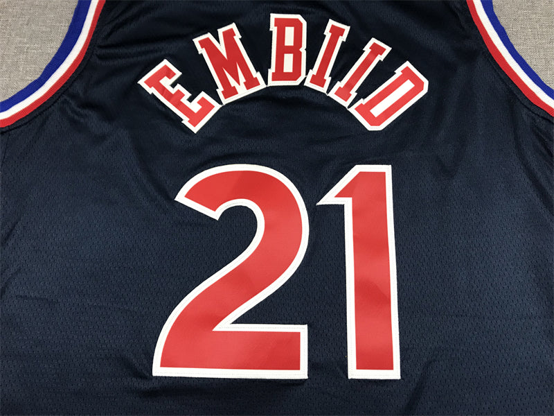 Men's Philadelphia 76ers Joel Embiid Navy 2021/22 Swingman Jersey - City Edition