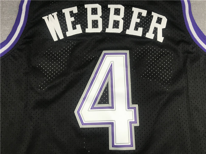 Men's Sacramento Kings Chris Webber Black Hardwood Classics Swingman Jersey