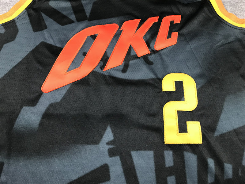 Men's Oklahoma City Thunder Shai Gilgeous-Alexander Black 2023/24 Swingman Jersey - City Edition