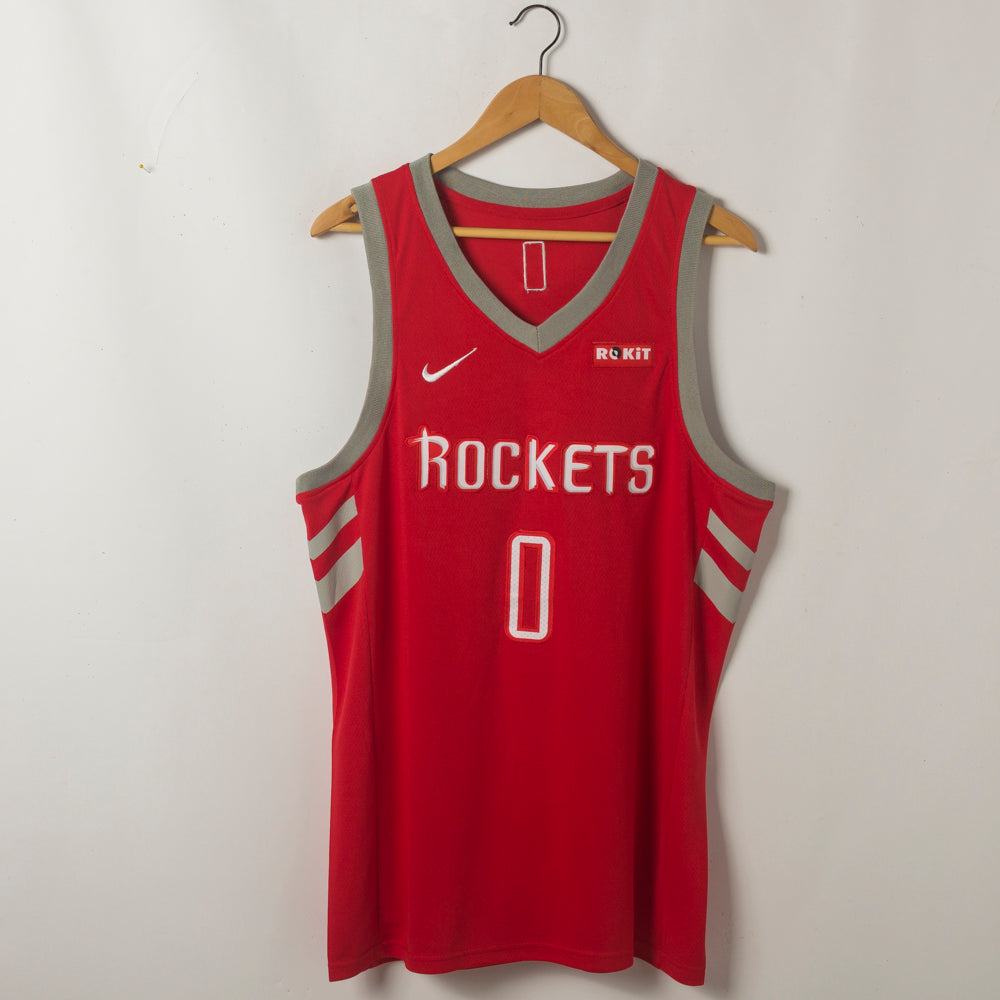 Men's Houston Rockets Russell Westbrook Red Classics Swingman Jersey