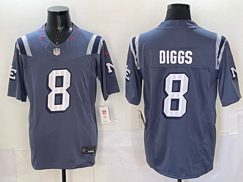 Men's New England Patriots Stefon Diggs Storm Blue 2025 Rivalries Collection Limited Jersey