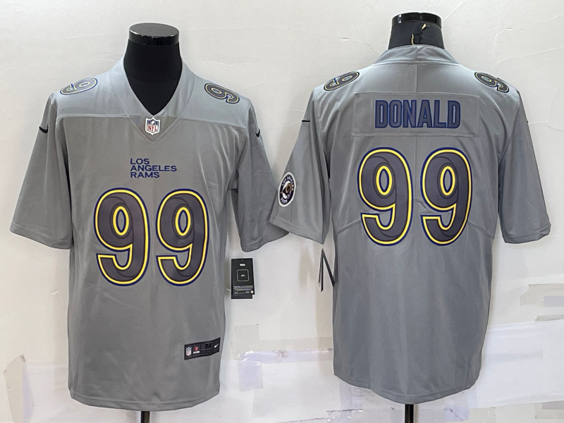 Men's Los Angeles Rams Aaron Donald Gray Atmosphere Fashion Game Jersey