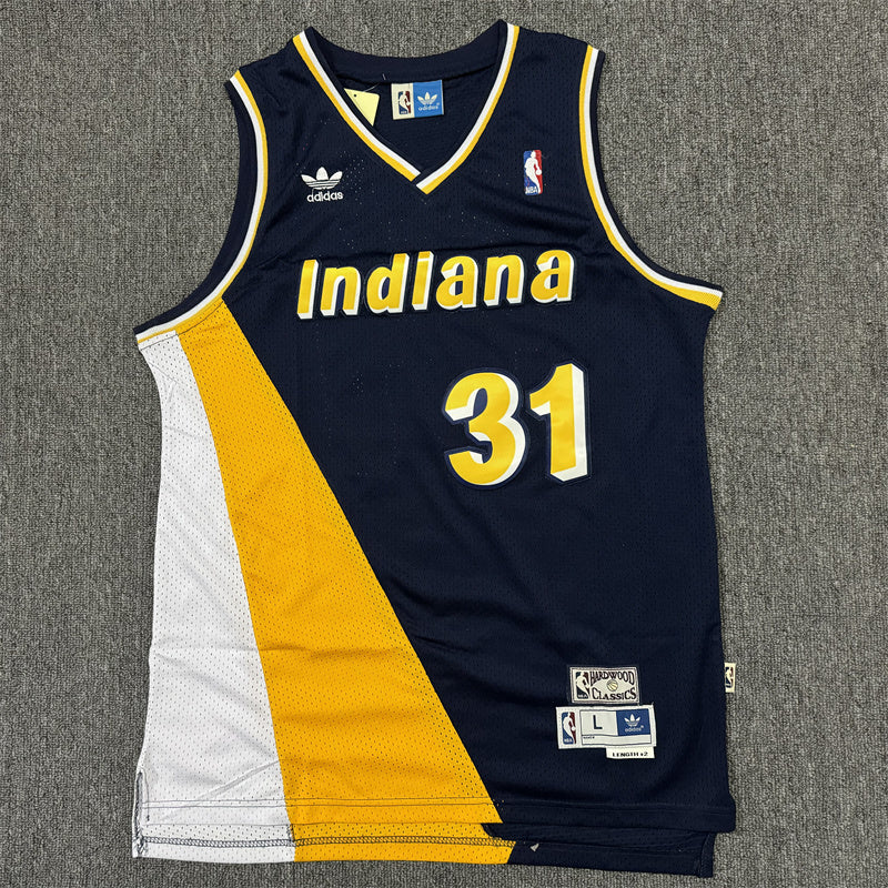Men's Indiana Pacers Reggie Miller Navy Replica Jersey