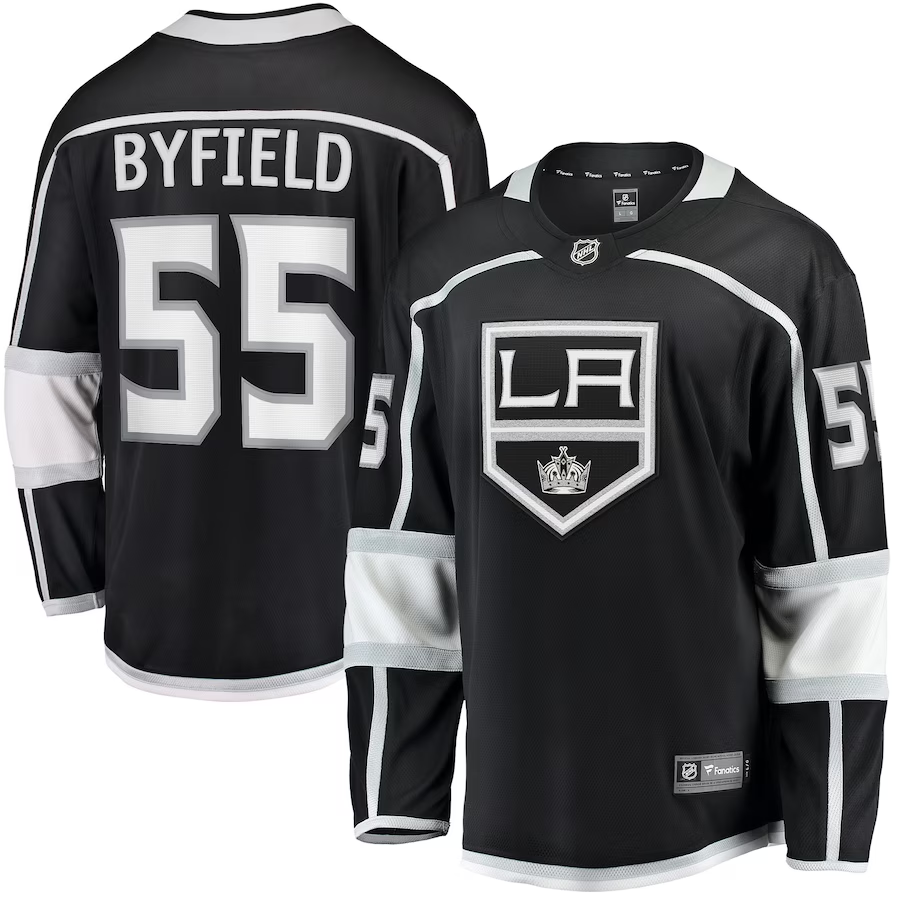 Men's Los Angeles Kings Quinton Byfield Black Home Team Breakaway Player Jersey