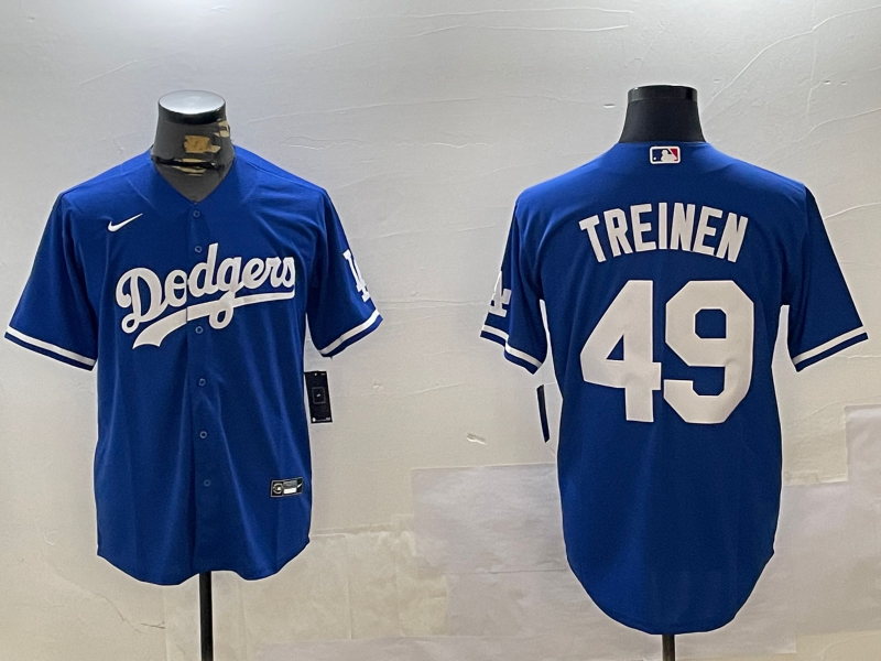 Men's Los Angeles Dodgers Blake Treinen Royal Replica Player Jersey