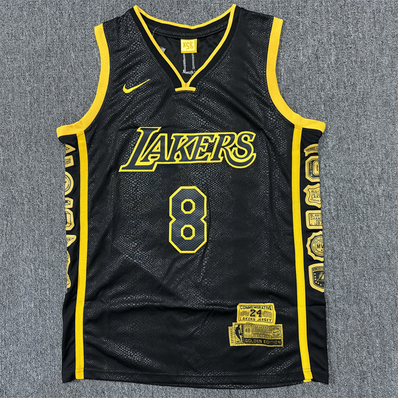 Men's Los Angeles Lakers Kobe Bryant -24 Black Swingman Jersey