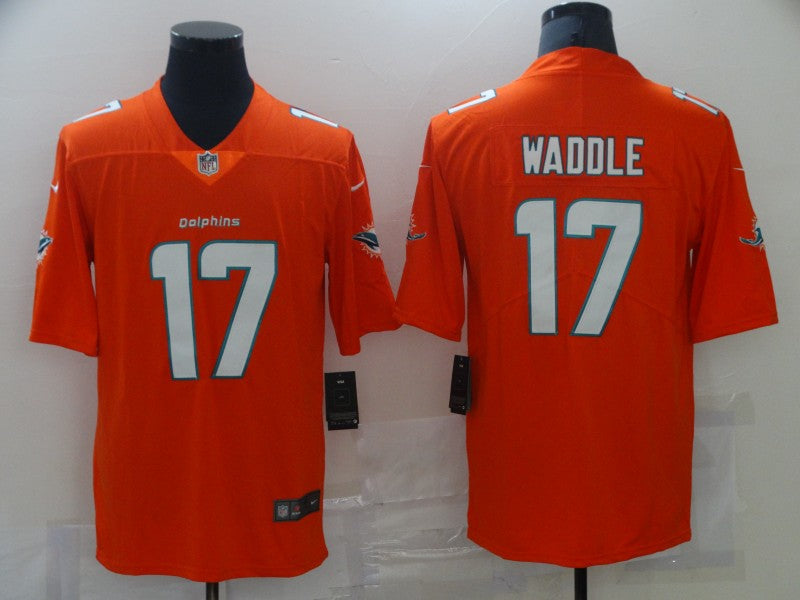 Men's Miami Dolphins Jaylen Waddle Orange Game Jersey