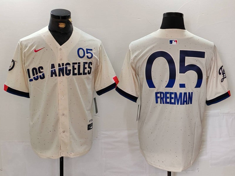 Men's Los Angeles Dodgers Freddie Freeman Cream 2024 City Connect Limited Player Jersey