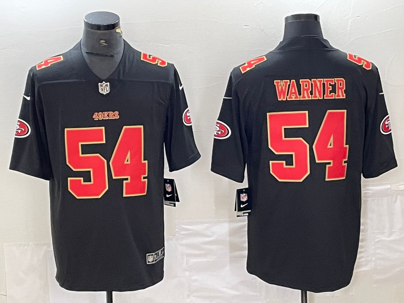 Men's San Francisco 49ers Fred Warner Black Fashion Game Jersey