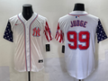 Men's New York Yankees Aaron Judge White Team Player Game Jersey