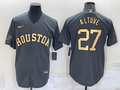 Men's Houston Astros Jose Altuve Gray Stitched Jersey