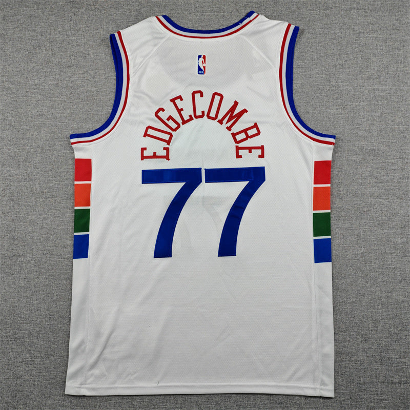 Men's Philadelphia 76ers V. J. Edgecombe White 2024/25 Swingman Player Jersey - City Edition