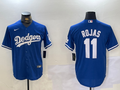 Men's Los Angeles Dodgers Miguel Rojas Blue Replica Game Jersey