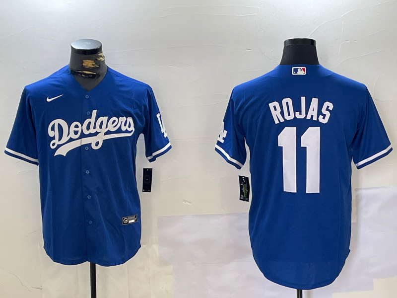Men's Los Angeles Dodgers Miguel Rojas Blue Replica Game Jersey