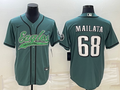 Men's Philadelphia Eagles Jordan Mailata Midnight Green Game Jersey Joint Edition