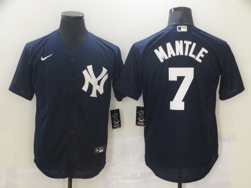 Men's New York Yankees Mickey Mantle Navy Replica Baseball Jersey