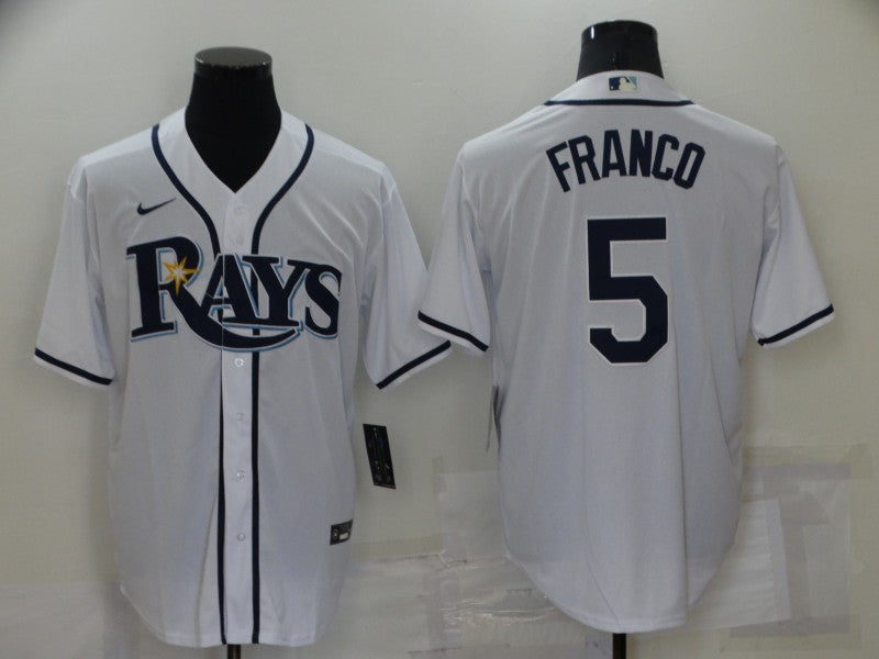 Men's Tampa Bay Rays Wander Franco White Replica Baseball Jersey