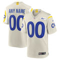Men's Los Angeles Rams Bone Custom Game Jersey