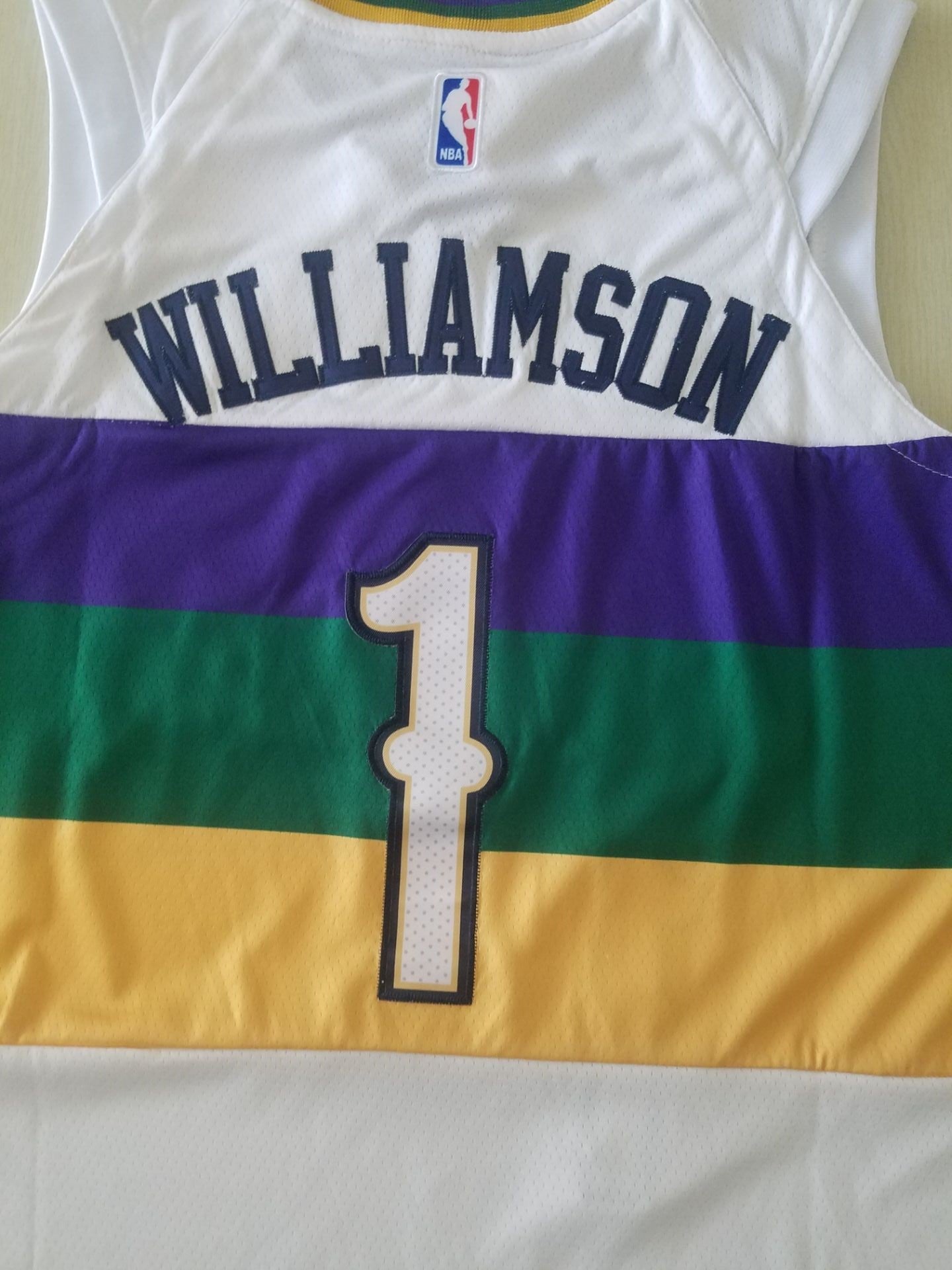 Men's New Orleans Pelicans Zion Williamson NBA White Swingman Player Jersey