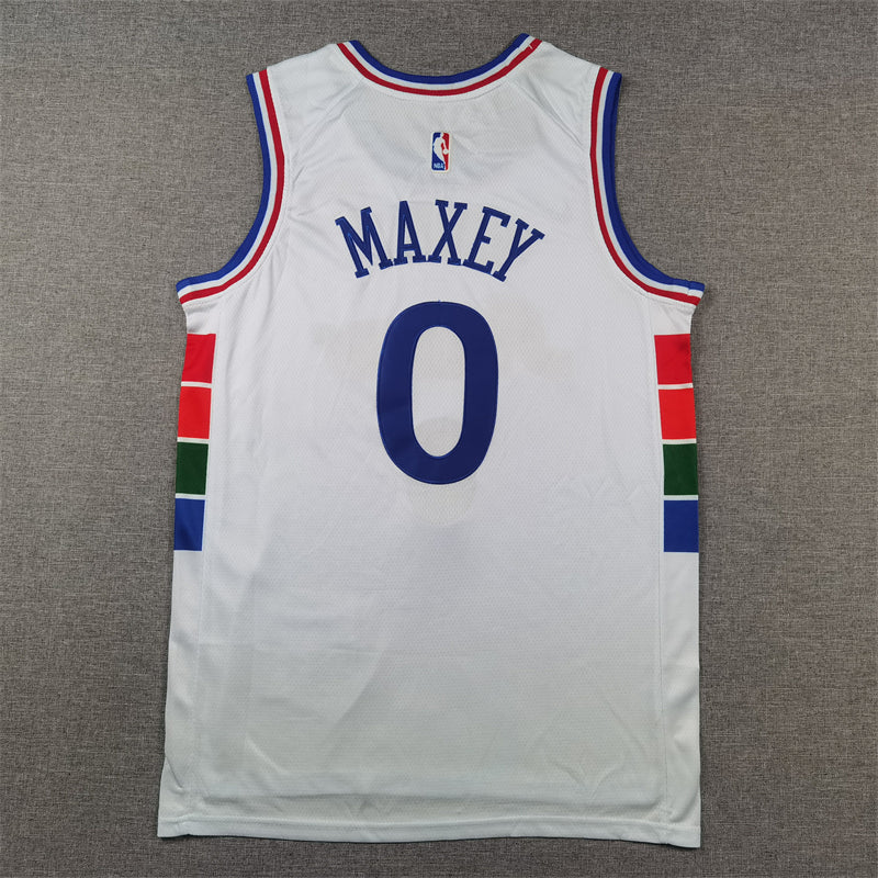 Men's Philadelphia 76ers Tyrese Maxey White 2024/25 Swingman Player Jersey - City Edition