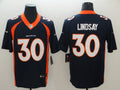 Men's Denver Broncos Phillip Lindsay Navy Game Jersey