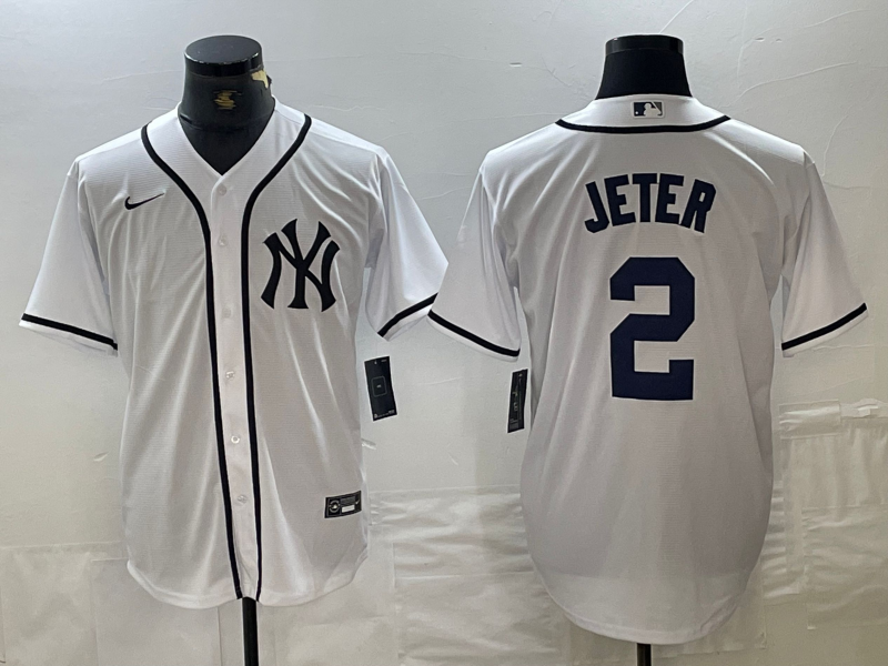 Men's New York Yankees Derek Jeter White Limited Game Jersey