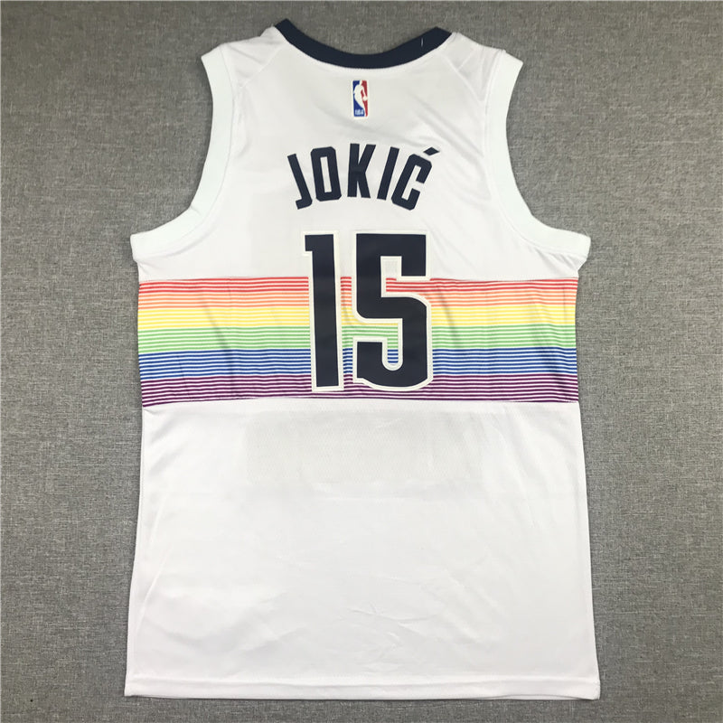 Men's Denver Nuggets Nikola Jokic NBA White Swingman Jersey - Reward version