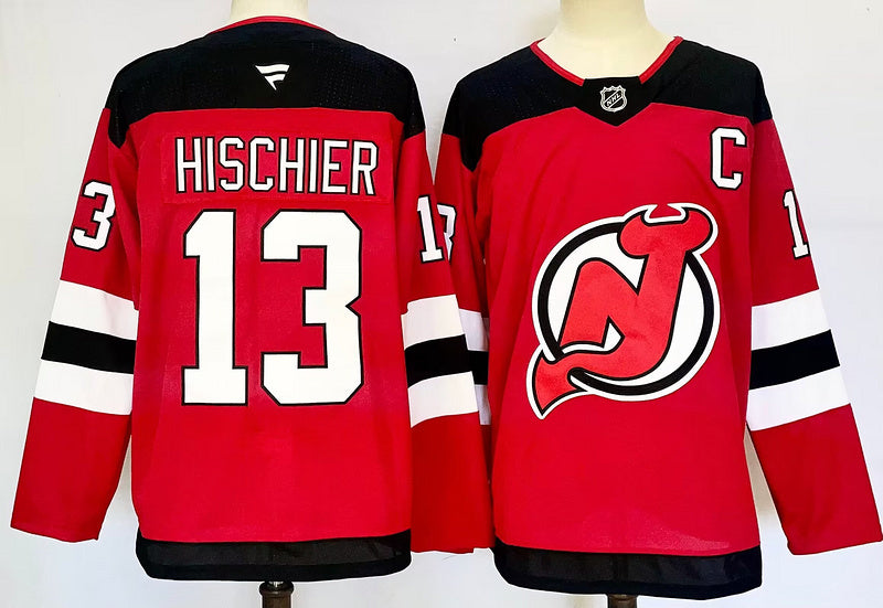 Men's New Jersey Devils Nico Hischier Fanatics Red Home Breakaway Jersey