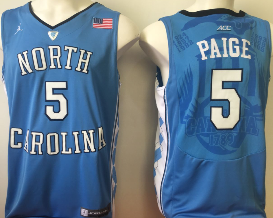 Men's North Carolina Tar Heels Marcus Paige Blue Player Game Jersey