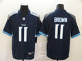 Men's Tennessee Titans A.J. Brown Navy Game Jersey
