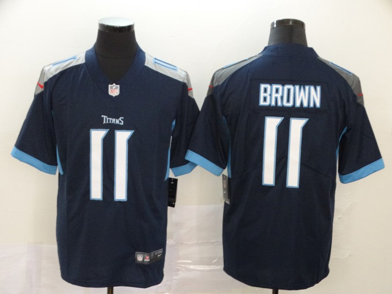 Men's Tennessee Titans A.J. Brown Navy Game Jersey
