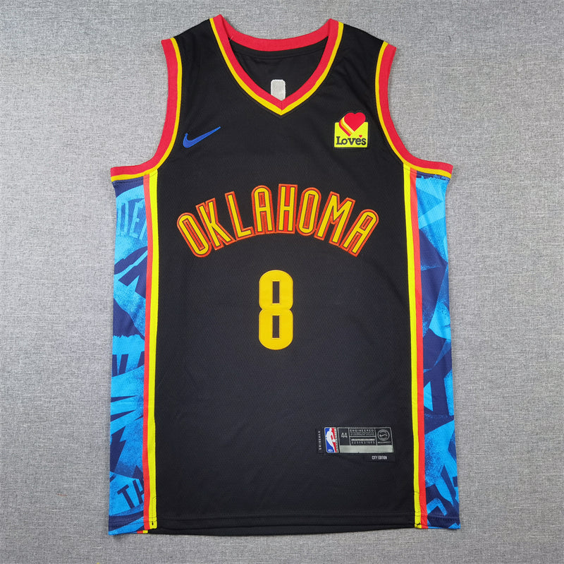 Men's Oklahoma City Thunder Jalen Williams Black 2024/25 Swingman Player Jersey - City Edition