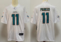 Men's Miami Dolphins DeVante Parker White Aqua Game Jersey