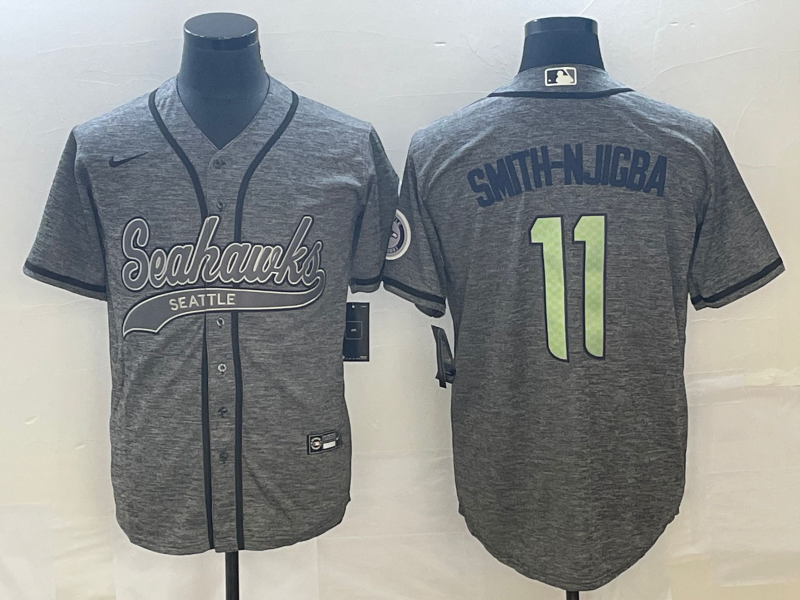 Men's Seattle Seahawks Jaxon Smith-Njigba Gray Player Jersey Joint Edition