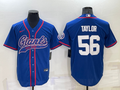 Men's New York Giants Lawrence Taylor Blue Game Jersey Joint Edition