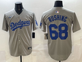 Men's Los Angeles Dodgers Jack Rushing Gray Road Replica Jersey