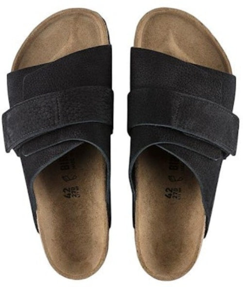 Birkenstock Kyoto Nubuk Leather 1020433 Desert Buck Black Fashion Slippers
