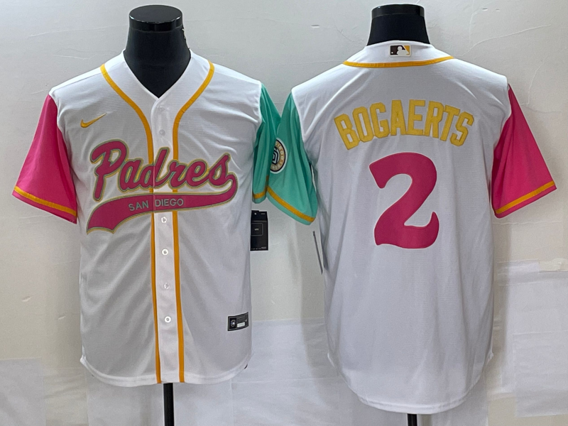 Men's San Diego Padres Xander Bogaerts White City Connect Replica Player Jersey Joint Edition