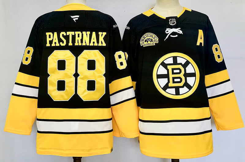 Men's Boston Bruins David Pastrnak Fanatics Black Player Jersey